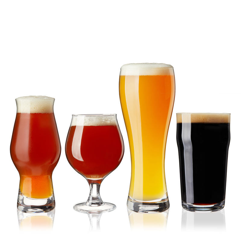 Craft Beer Tasting Kit – Set of 4 Essential Glasses Beer Glasses Wander Wine Carriers.