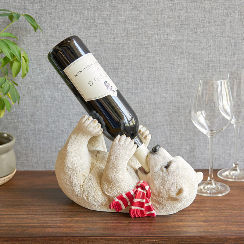 Cheery Cub Polar Bear Bottle Holder – A Festive Wine Accessory Wine holder Wander Wine Carriers.