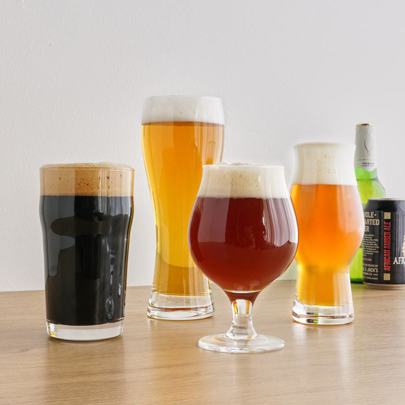 Craft Beer Tasting Kit – Set of 4 Essential Glasses Beer Glasses Wander Wine Carriers.