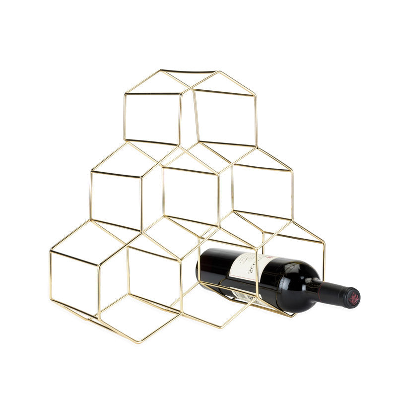 Geo Gold Countertop Wine Rack – Stylish Storage for Your Collection Wine Racks Wander Wine Carriers.