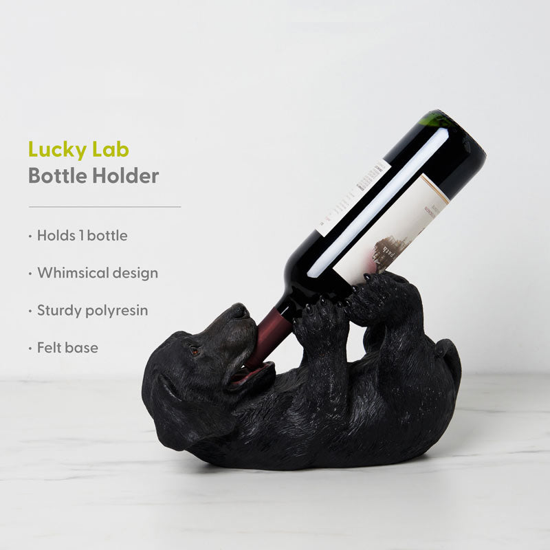 Lucky Lab Bottle Holder – Adorable Labrador Wine Accessory Bottle Holders Wander Wine Carriers.