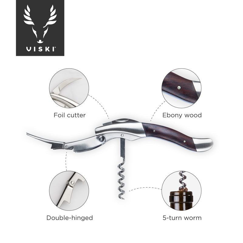 Admiral™ Double-Hinged Corkscrew – Effortless Elegance for Wine Lovers Double Hinged Corkscrews Wander Wine Carriers.