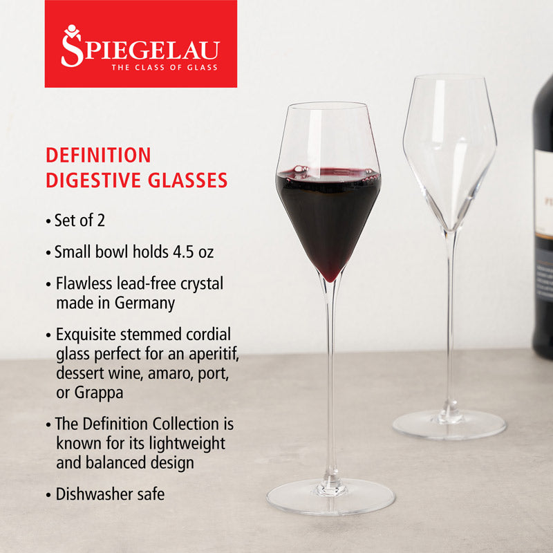 Spiegelau Elegant Digestive Crystal Glasses – Redefine Every Sip Wine Glasses Wander Wine Carriers.