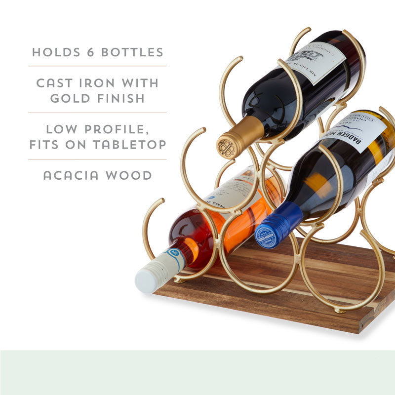 Pyramid Six Bottle Wine Rack by Twine® – Elegant Wine Storage with a Timeless Design Wine Racks Wander Wine Carriers.