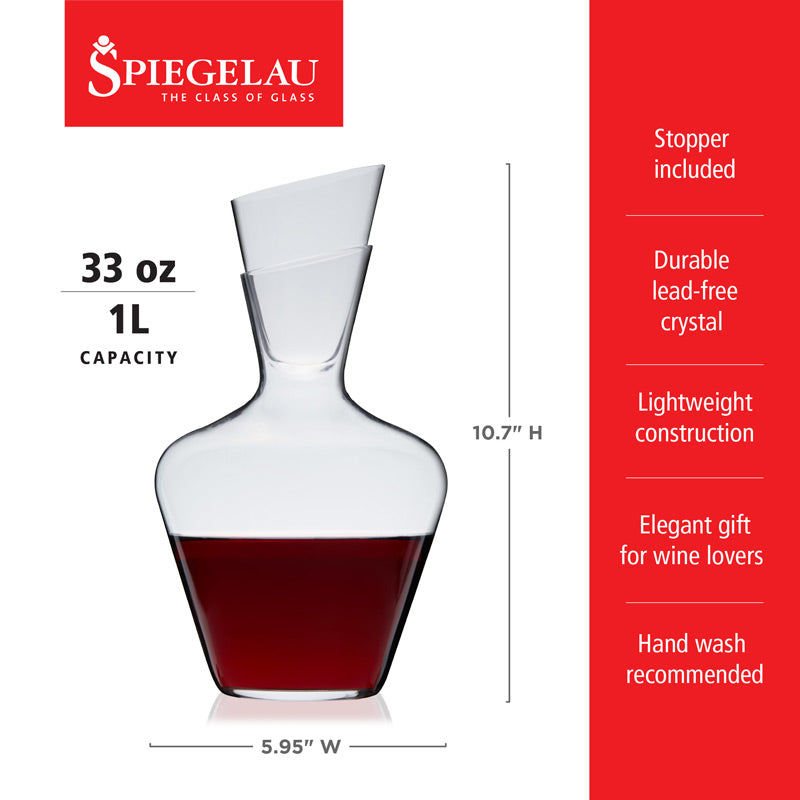 Spiegelau Definition Wine Decanter with Stopper – Precision and Elegance Wine Decanters Wander Wine Carriers.