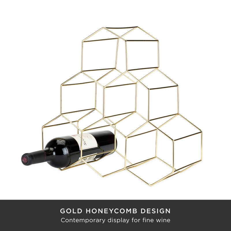 Geo Gold Countertop Wine Rack – Stylish Storage for Your Collection Wine Racks Wander Wine Carriers.