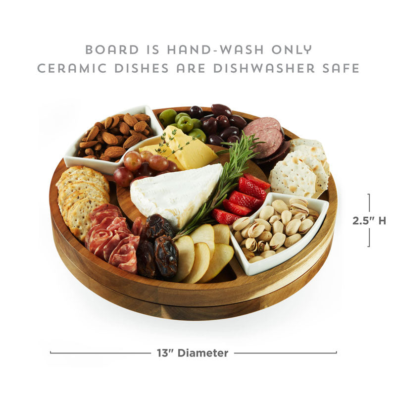 Rotating Charcuterie Board – Stylish Serving Made Easy Serveware Wander Wine Carriers.