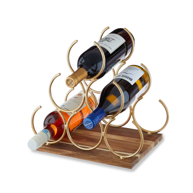 Pyramid Six Bottle Wine Rack by Twine® – Elegant Wine Storage with a Timeless Design Wine Racks Wander Wine Carriers.