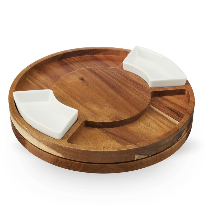 Rotating Charcuterie Board – Stylish Serving Made Easy Serveware Wander Wine Carriers.