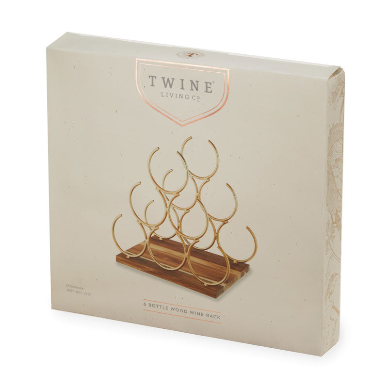 Pyramid Six Bottle Wine Rack by Twine® – Elegant Wine Storage with a Timeless Design Wine Racks Wander Wine Carriers.