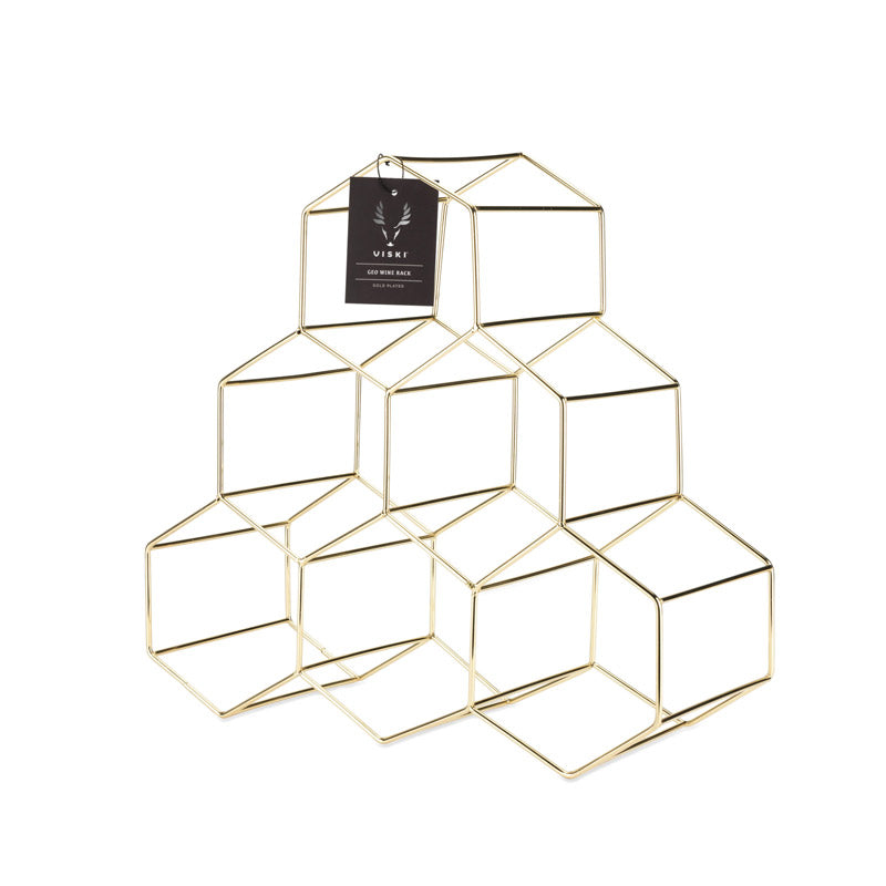 Geo Gold Countertop Wine Rack – Stylish Storage for Your Collection Wine Racks Wander Wine Carriers.