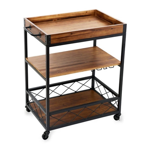 Elegant Bar Cart |  Wheeled Serving Station Elegant bar cart Wander Wine Carriers.