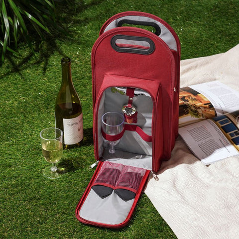Insulated Wine Bag - Picnic Set - Wander Wine Carriers