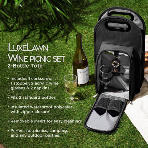 Insulated Wine Bag - Picnic Set - Wander Wine Carriers