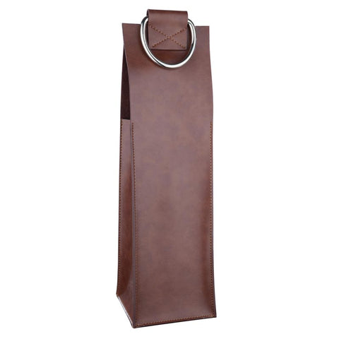Leather Wine Bag - 1 Bottles Wine Tote - Wander Wine Carriers