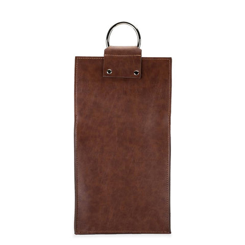 Leather Wine Bag - 2 Bottles Wine Tote - Wander Wine Carriers
