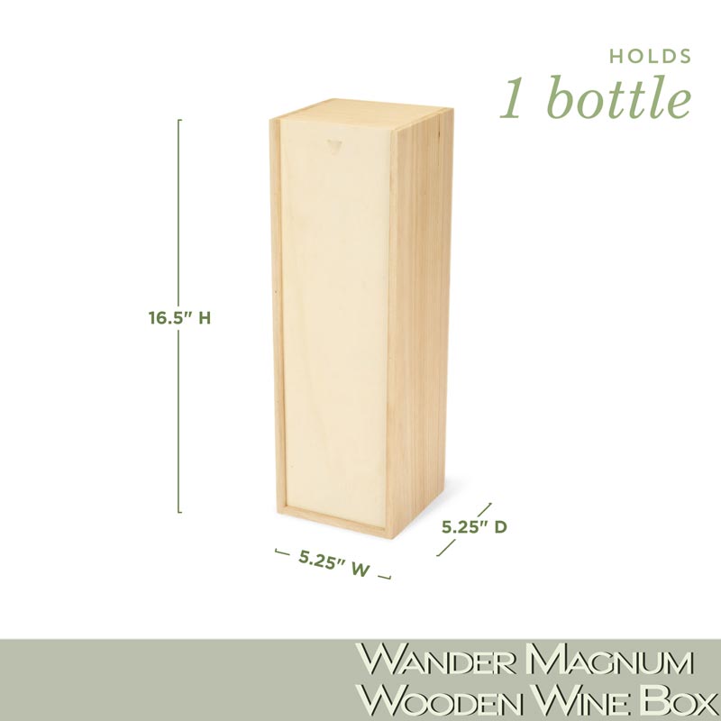 Magnum Wine Box - Paulownia Box - Wander Wine Carriers