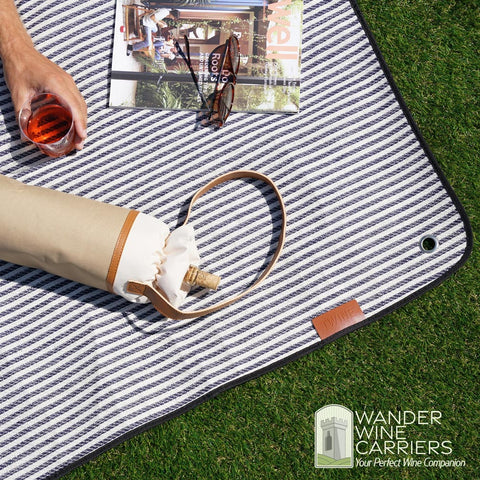 Picnic Blanket - Outdoor Waterproof Set  Wander Wine Carriers.