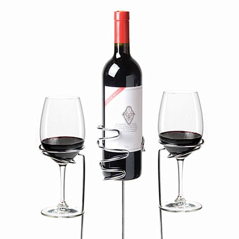 Picnic Wine Stake | Outdoor Beverage Holder Outdoor wine holder Wander Wine Carriers.