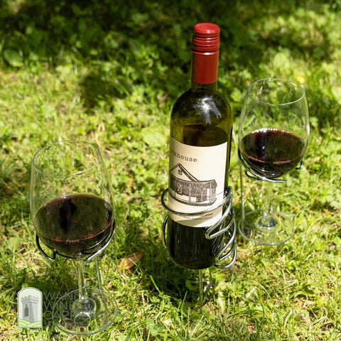 Picnic Wine Stake | Outdoor Beverage Holder Outdoor wine holder Wander Wine Carriers.