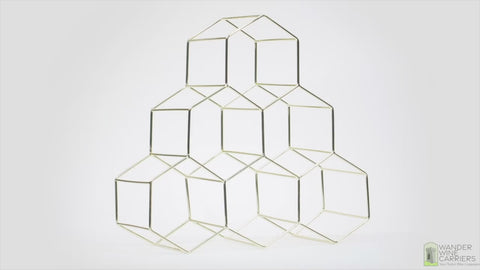 Geo Gold Countertop Wine Rack – Stylish Storage for Your Collection Wine Racks Wander Wine Carriers.