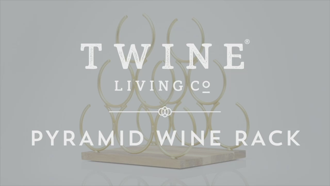 Pyramid Six Bottle Wine Rack by Twine® – Elegant Wine Storage with a Timeless Design Wine Racks Wander Wine Carriers.