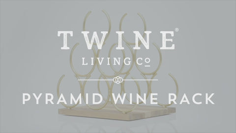 Pyramid Six Bottle Wine Rack by Twine® – Elegant Wine Storage with a Timeless Design Wine Racks Wander Wine Carriers.
