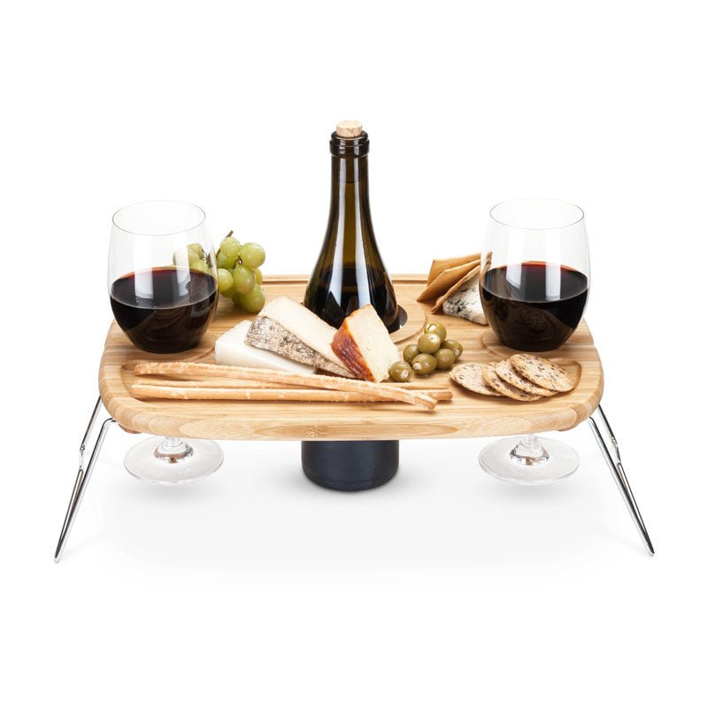 Wine Picnic Table – Portable Elegance Camping Table - Wander Wine Carriers