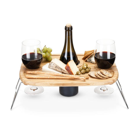 Wine Picnic Table – Portable Elegance Camping Table Wine Picnic Table Wander Wine Carriers.