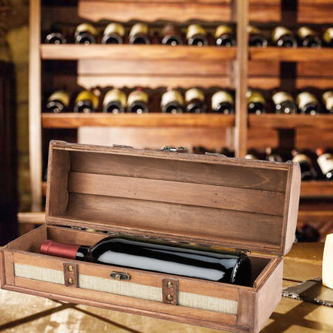 Wood Wine Box - 1 Bottle Classic Box - Wander Wine Carriers