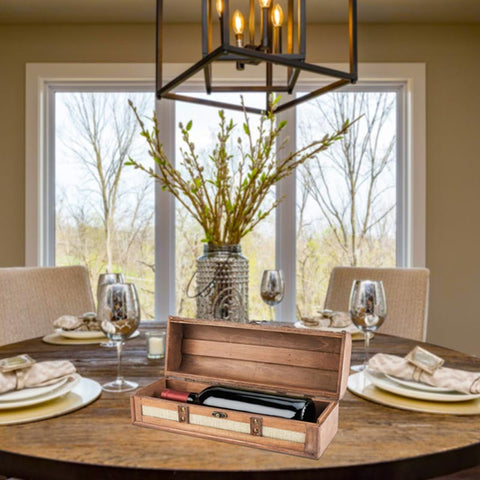 Wood Wine Box - 1 Bottle Classic Box - Wander Wine Carriers
