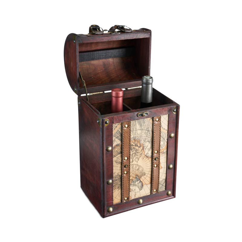 Wood Wine Box - 2 Bottle Heritage Collection - Wander Wine Carriers