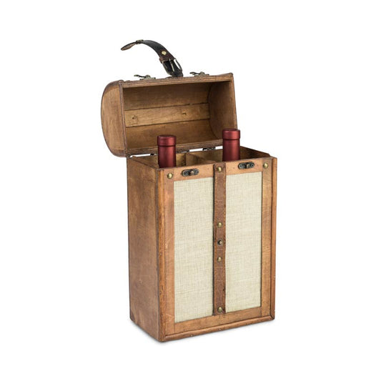 Wood Wine Box - 2 Bottles Classic Case - Wander Wine Carriers