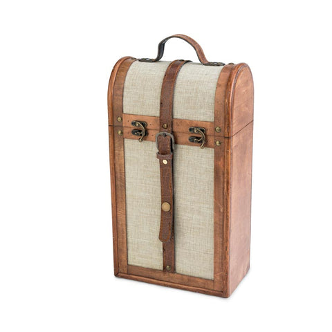 Wood Wine Box - 2 Bottles Classic Case - Wander Wine Carriers