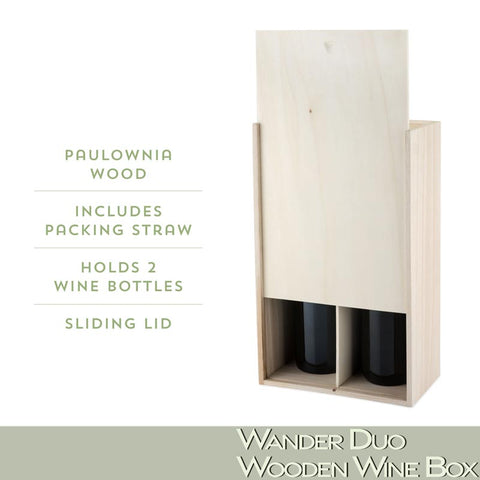 Wood Wine Box - Wander Two - Wander Wine Carriers