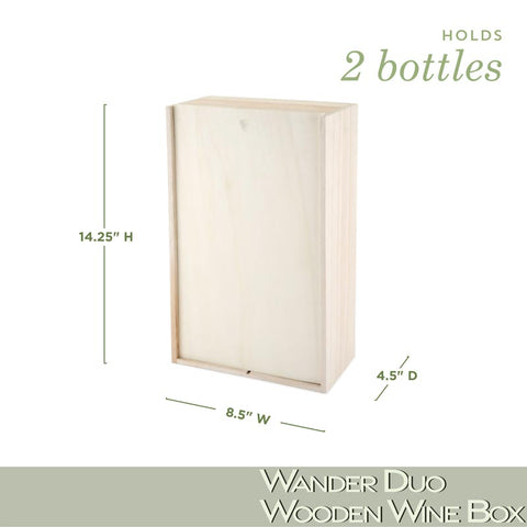 Wood Wine Box - Wander Two - Wander Wine Carriers