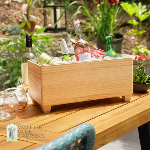 Wooden Beverage Tub - Eco-Friendly Drink Cooler Beverage Tub Wander Wine Carriers.