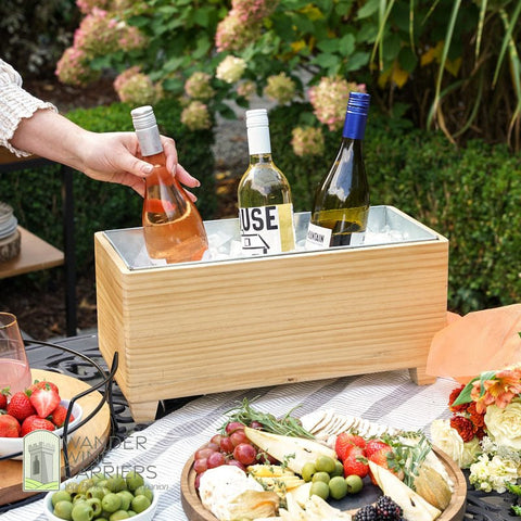 Wooden Beverage Tub - Eco-Friendly Drink Cooler Beverage Tub Wander Wine Carriers.